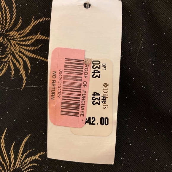 Heart Soul Size 3 Vintage Pants Wide Leg Floral Sparkle Glitter Retro 80's NWT - Picture 8 of 8